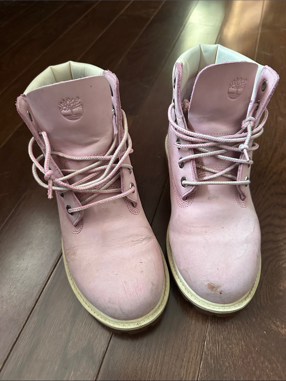 Timberland Kids Pink Lace-Up Waterproof Boots